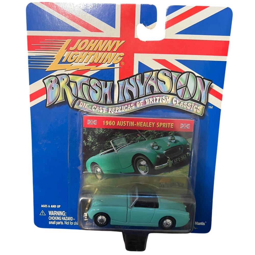 Johnny Lightning British Invasion 1960 Austin Healey Sprite Teal New Diecast Car